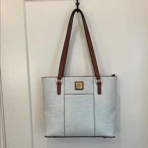 Dooney & Bourke White and Brown Tote